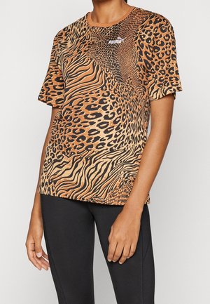 T-shirt med print - beige