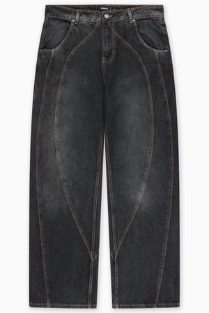 FAVELA RIGID BALLOON CUTLINE UNISEX - Platūs džinsai - grey vintage