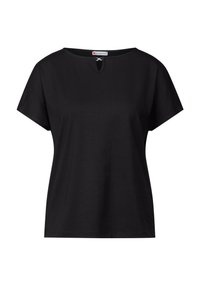 MIT CUT OUT - Jednoduché tričko - schwarz