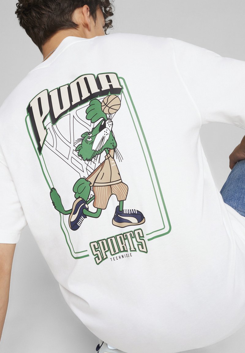 Puma TEAM GRAFIK - Triko s potiskem - white