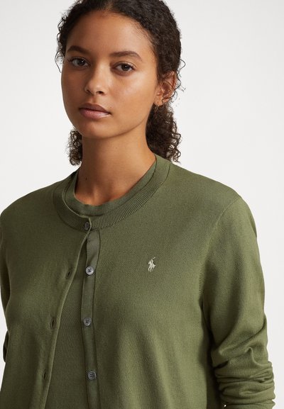 Polo Ralph Lauren PIMA COTTON LONG SLEEVE CARDIGAN - Neuletakki - garden trail