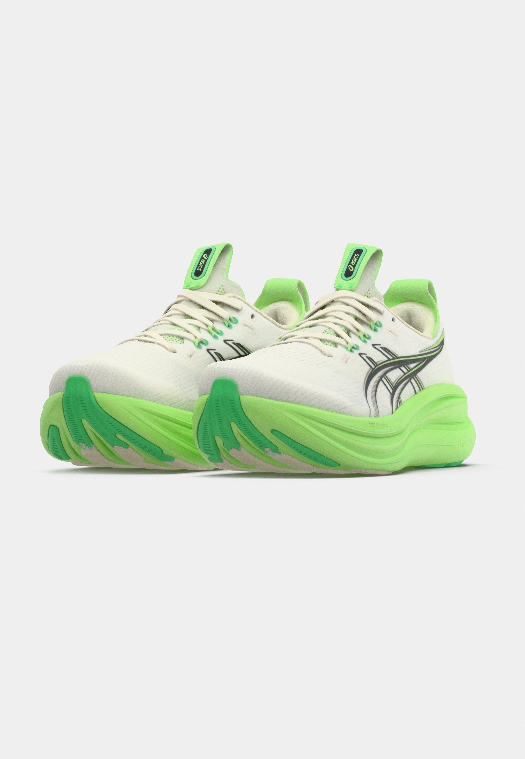 ASICS GEL NIMBUS - Pantofi de alergare pe asfalt - cream/black/alb