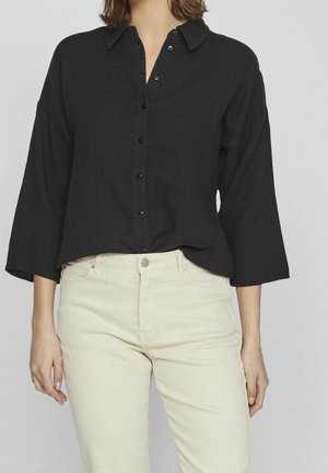 Button-down blouse - black