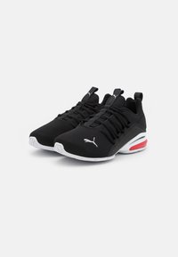 Puma AXELION - Tréningová obuv - black/silver/high risk red