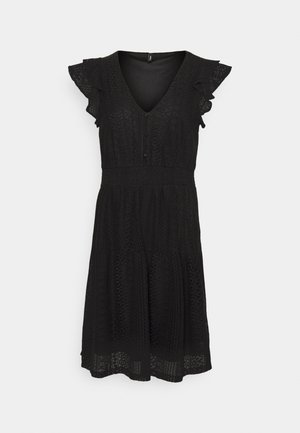 Vero Moda Tall, VMHONEY VNECK SHORT DRESS - Robe chemise - black