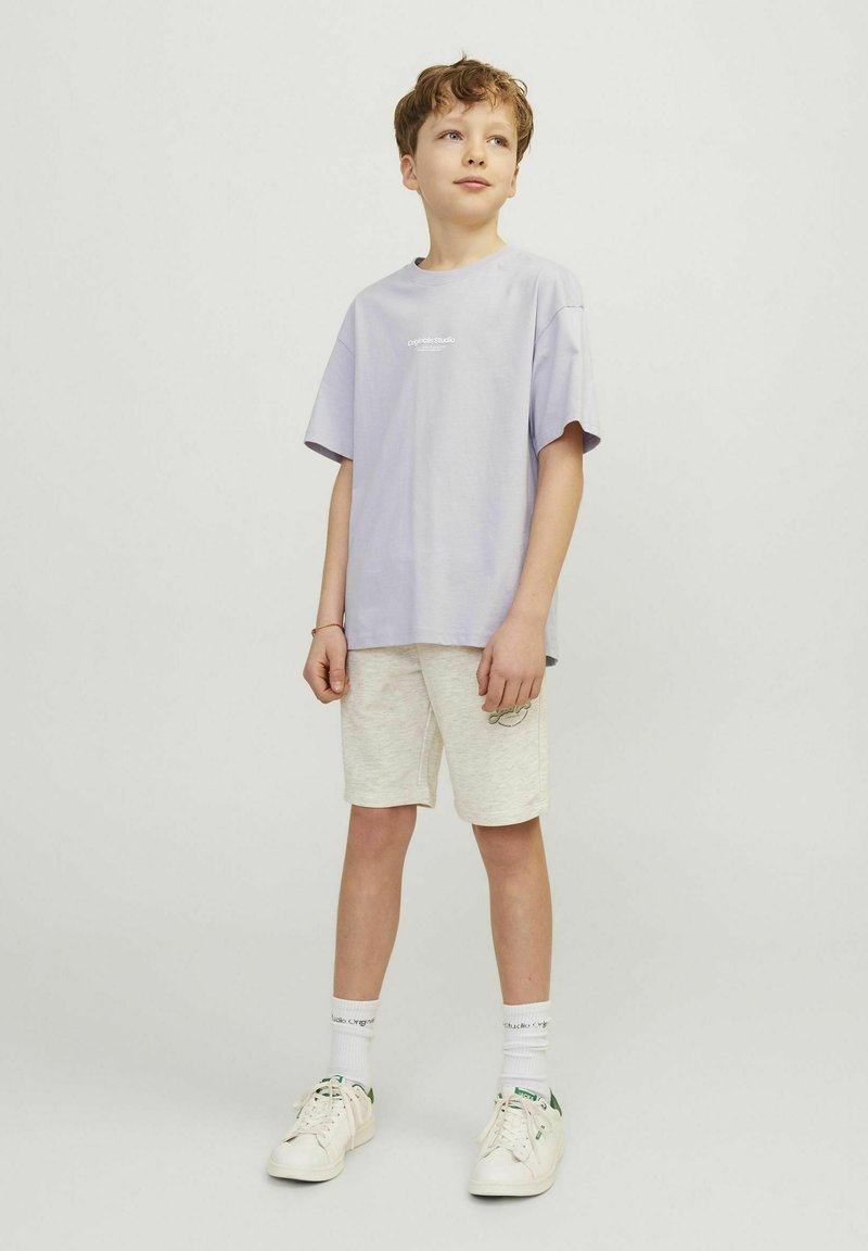 Jack & Jones Junior JORVESTERBRO SS CREW NECK NOOS - Triko s potiskem - lavender frost