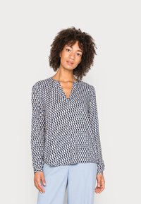 Kaffe - KASARY TILLY BLOUSE - Bluse - sand dollar/blue retro zig zag Thumbnail-Bild 1