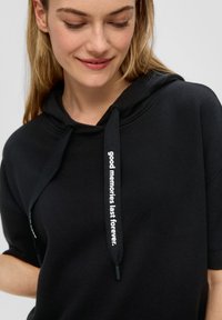 s.Oliver MIT HALBLANGEN ÄRMELN - T-Shirt print - schwarz