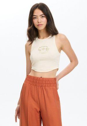 INSIDE, CAMISETA TANK TOP RIB - Top - beige