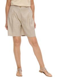 s.Oliver BLACK LABEL AUS GLITZERNDEM - Shorts - beige