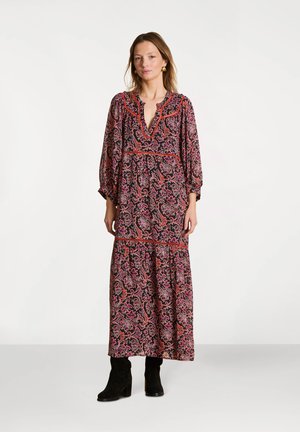 À IMPRIMÉ MANCHES 3/4 - Robe longue - noir   multicolor