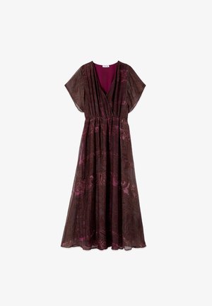 Oltre, VESTITO FLARE FANTASIA - Maxikjoler - marrone