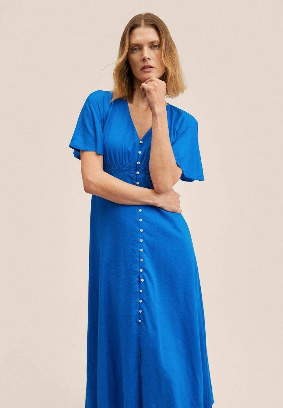 Mango Vestito lungo - blue/blu scuro - Zalando.it