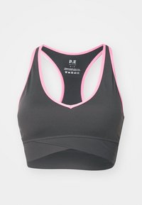 VITA BRA - Sportovní podprsenky se střední oporou - asphalt/pink lemonade