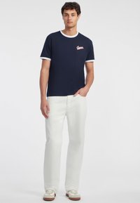 Guess Jeans SCRIPT - T-shirt basic - dunkelblau