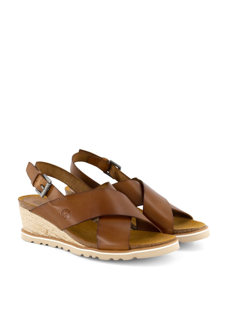Damen Sneaker | Travelin CAMBRILS Keilsandalette cognac - OJ74374 Damen Sneaker | Travelin CAMBRILS Keilsandalette cognac - OJ74374