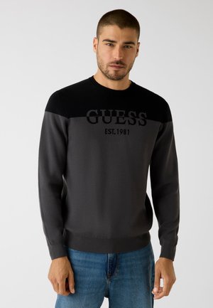 SWEATSHIRT MIT LOGO AUF DER VORDERSEITE - Strickpullover - dunkelgrau