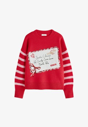 Next, SANTA LETTER CHRISTMAS JUMPER - Strickpullover - red