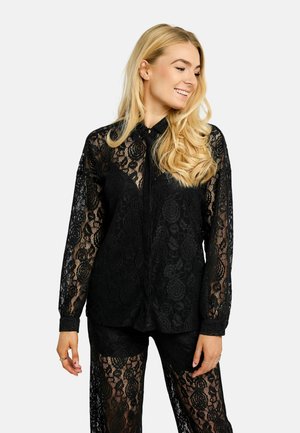 LACY - Gombos blúz - black lace