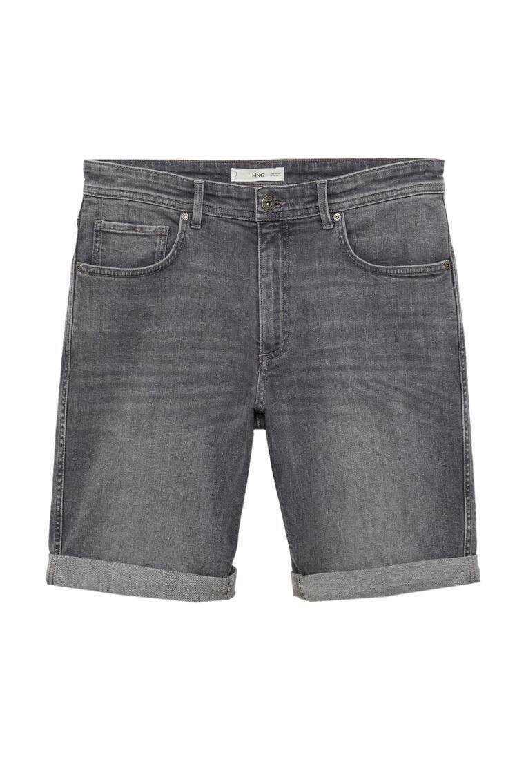 Mango Jeansshort grijs denim/greydenim