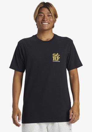 SURF MOE UNISEX - Print T-shirt - black