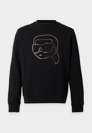 KARL LAGERFELD, Суитшърт - black/gold-coloured