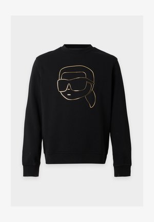 KARL LAGERFELD, Суитшърт - black/gold-coloured