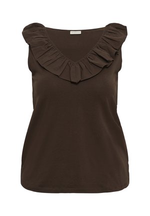 Kaffe Curve, KCDIDDIE FLOUNCE TOP - Débardeur - coffee bean