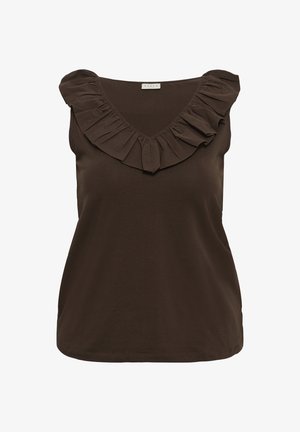 Kaffe Curve, KCDIDDIE FLOUNCE TOP - Débardeur - coffee bean