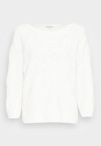 TOM TAILOR ARAN - Strikkegenser - whisper white