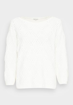 TOM TAILOR ARAN - Jumper - whisper white