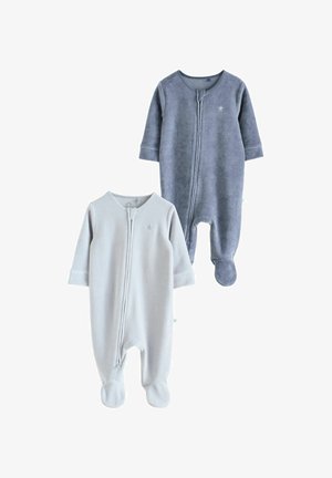 Next, REGULAR FIT TWO WAY ZIP 2 PACK - Strampler - blue