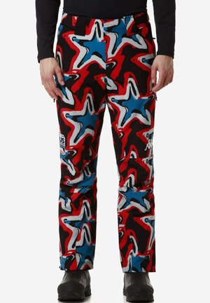 Pantaloni da snowboard - black/red/grey lt lead//blue avio