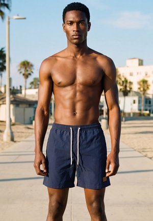 Urban Classics, REGULAR FIT COLOUR BLOCK SWIM SHORTS WITH DRAWSTRING - Short de bain - navy
