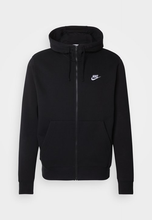 Nike Sportswear Club Fleece Full-Zip Hoodie Black/Black/White — photo 7