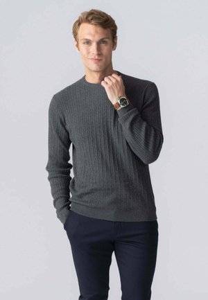 CABLE KNIT - Striktrøje - charcoal melange