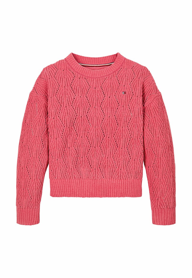Tommy Hilfiger CHENILLE OPEN Maglione heritage pink/fuxia