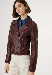 Pepe Jeans SILVIA - Leren jas - merlot red