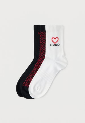 VALENTINE 3 PACK - Meias - black/white/red