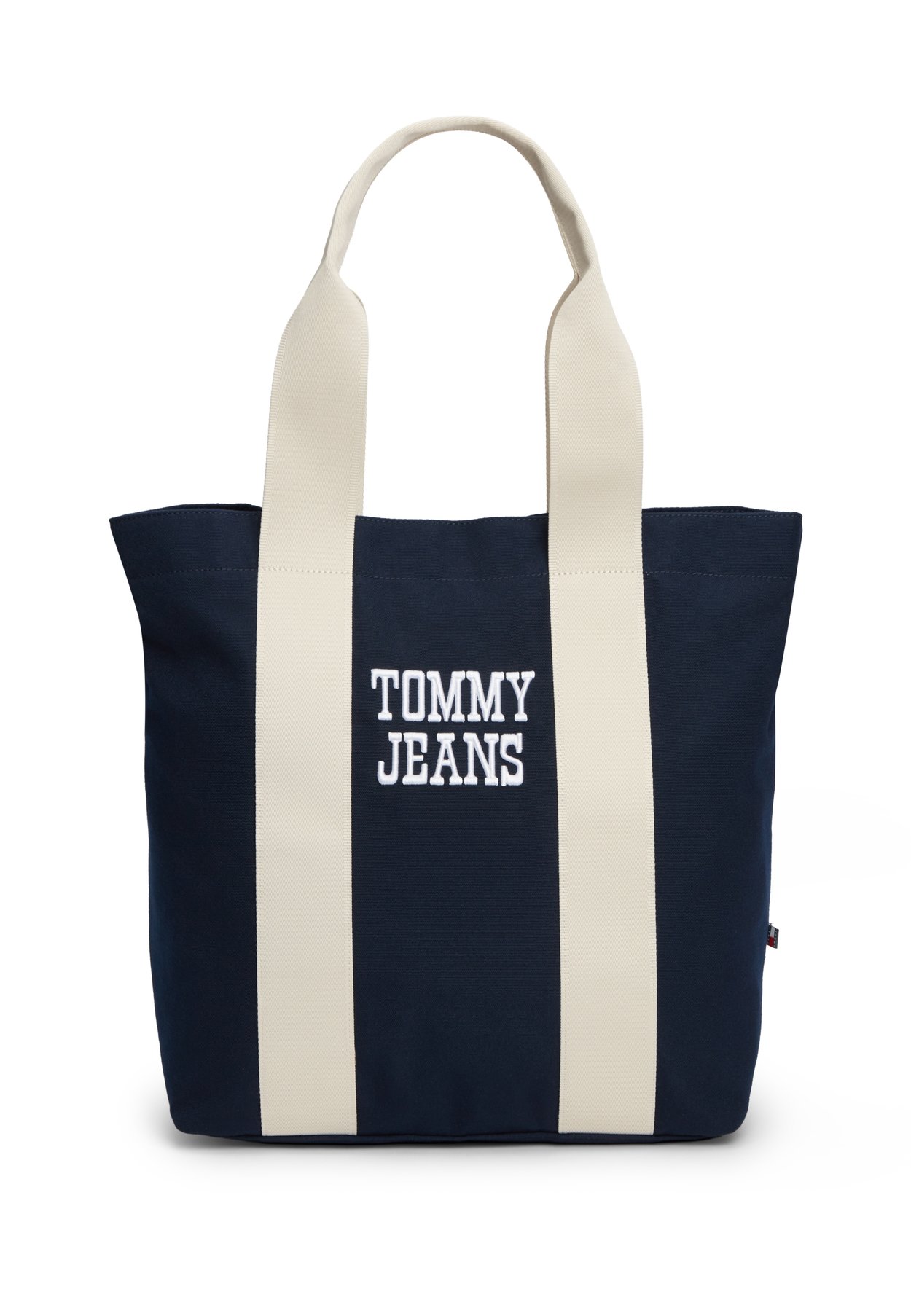 TEXTURED LOGO CANVAS TOTE BAG