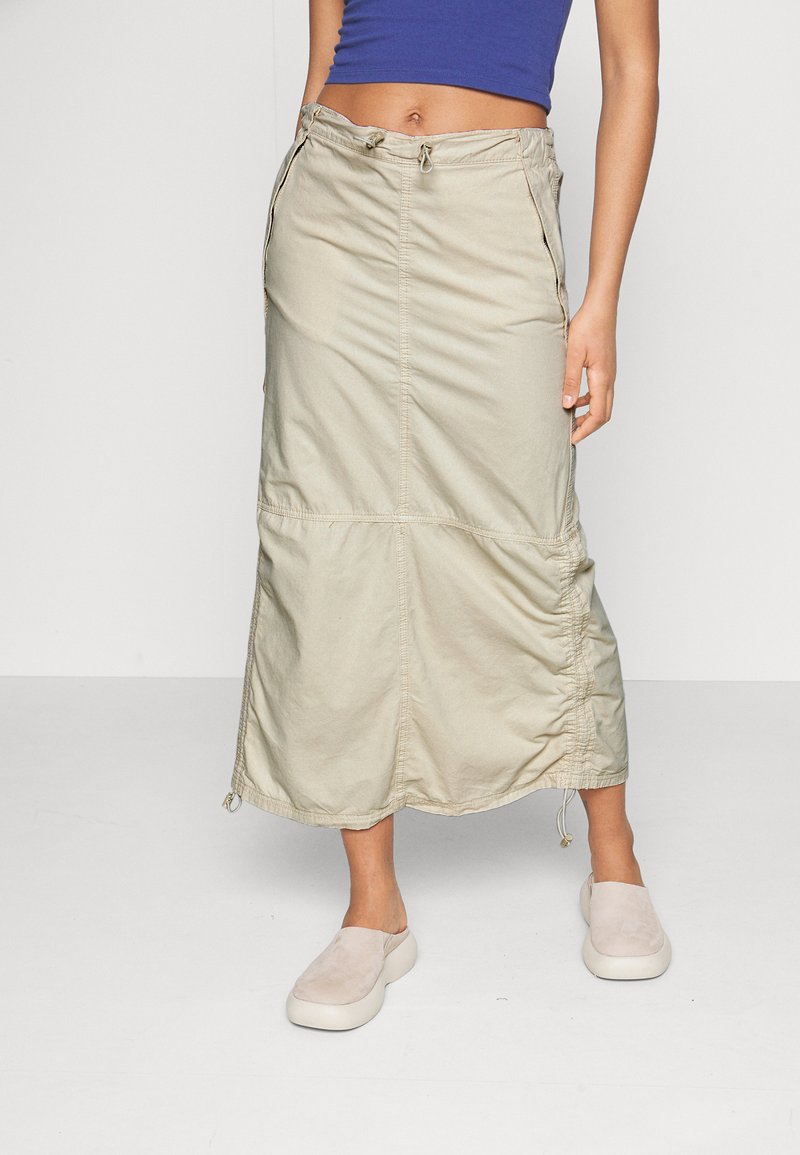 BDG Urban Outfitters BAGGY TECH SKIRT Maxirock ecru/beige Zalando.de