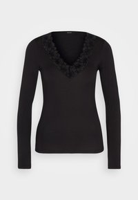 VMROSA V NECK - Long sleeved top - black