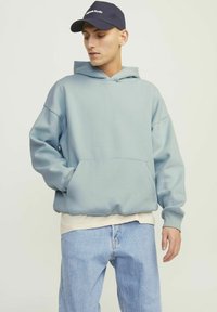 Jack & Jones - JORVIBE HOOD - Gornji dio trenirke - gray mist Minijatura 1