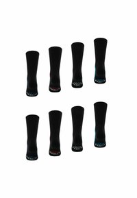 Athena LOT DE 8 PAIRES DEMI-HAUTES
 - Chaussettes - noir liseré couleur