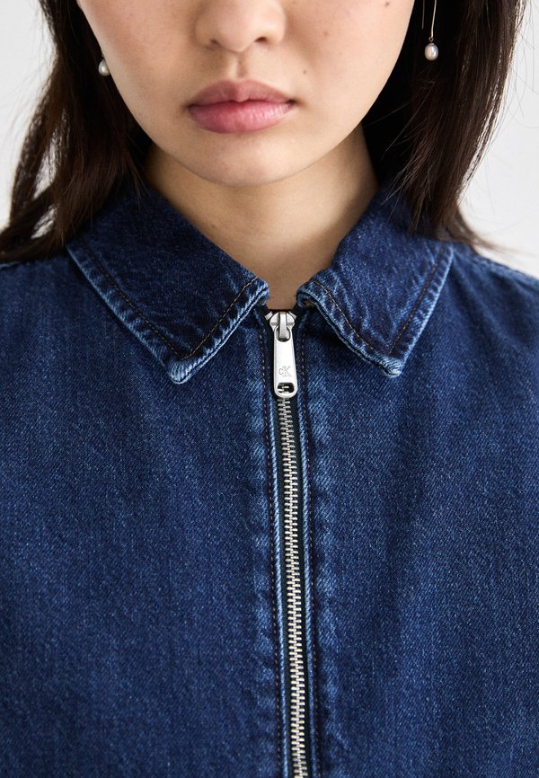 ZIP JACKET - Denim jacket - denim dark3