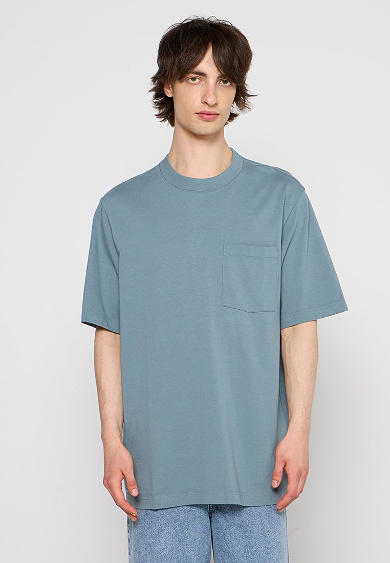 Abercrombie & Fitch T-shirt basic blauw Abercrombie & Fitch T-shirt basic blauw