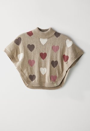 PINJA HEARTS - Poncho - biscuit