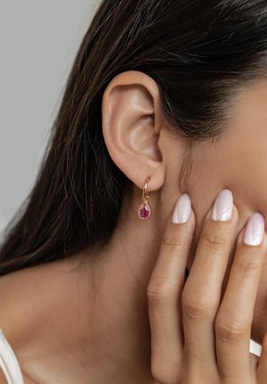 Hey Happiness, July Birthstone - Earrings - gold-coloured