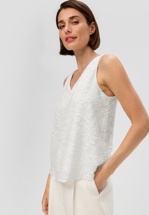 s.Oliver BLACK LABEL MUSTERSTRUKTUR - Blouse - ecru