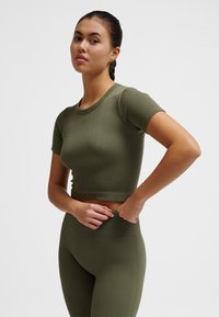 Hummel Sports T-shirts - dusty olive